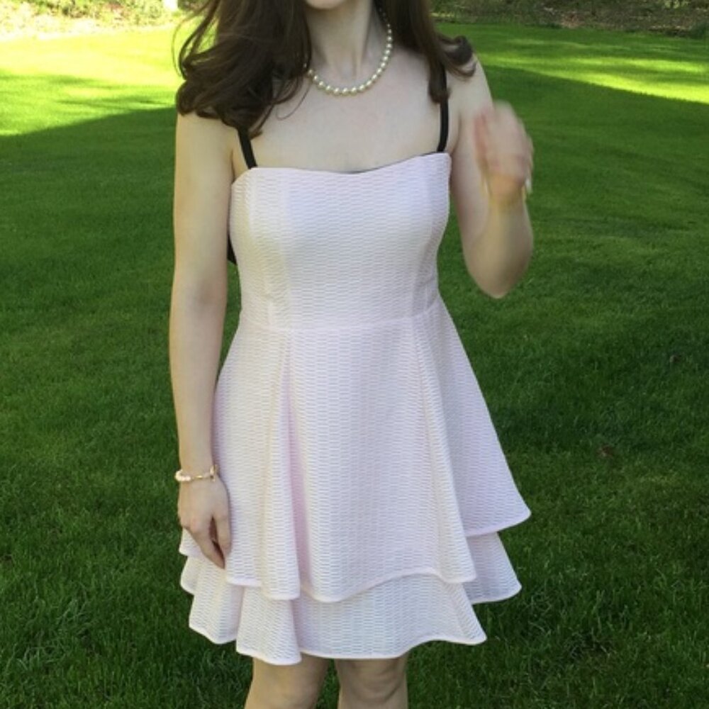 Nanette Lepore light pink bow-back dress size 2